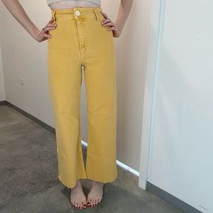 Zara yellow culottes